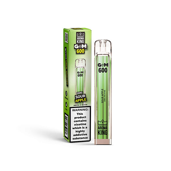 0mg Aroma King GEM 600 Disposable Vape Device 600 Puffs - Vape Center