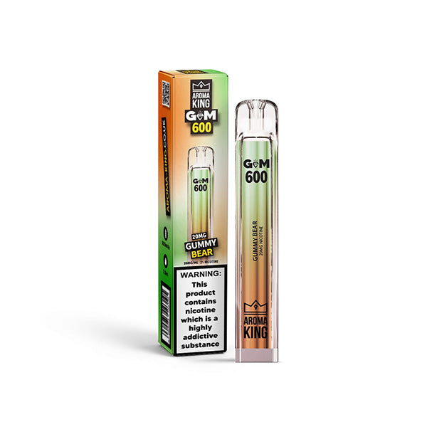 0mg Aroma King GEM 600 Disposable Vape Device 600 Puffs - Vape Center