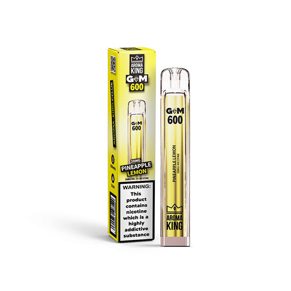 0mg Aroma King GEM 600 Disposable Vape Device 600 Puffs - Vape Center