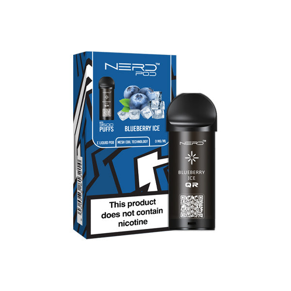 0mg Nerd Pod Replacement Pod 3500 Puffs - Vape Center