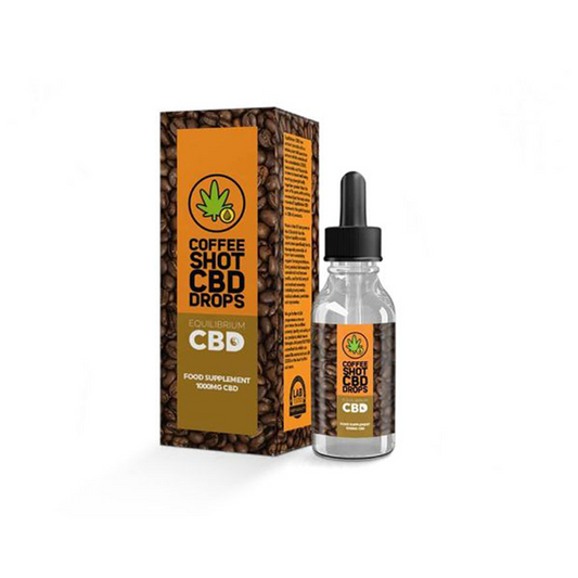 1000mg Equilibrium CBD Oil 10ml - Coffee Shot Drops - Vape Center