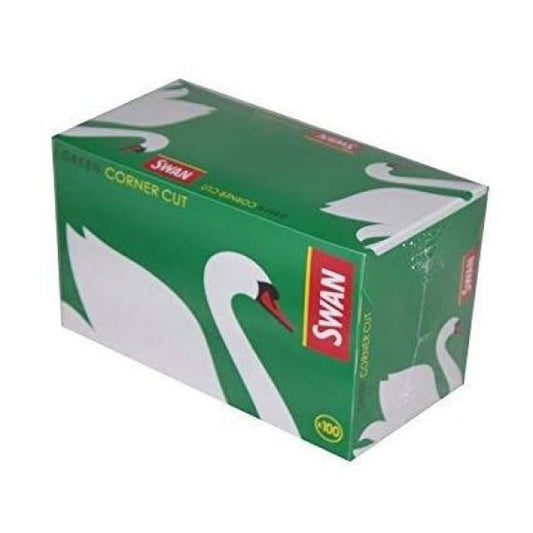 100 Swan Green Regular Corner Cut Rolling Papers - Vape Center