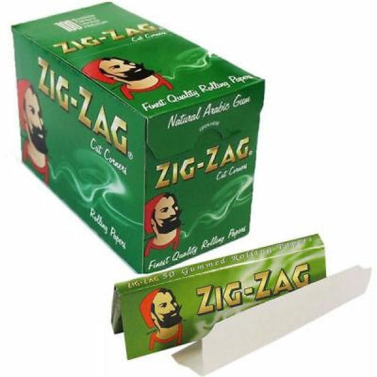 100 Zig-Zag Green Regular Size Rolling Papers - Vape Center