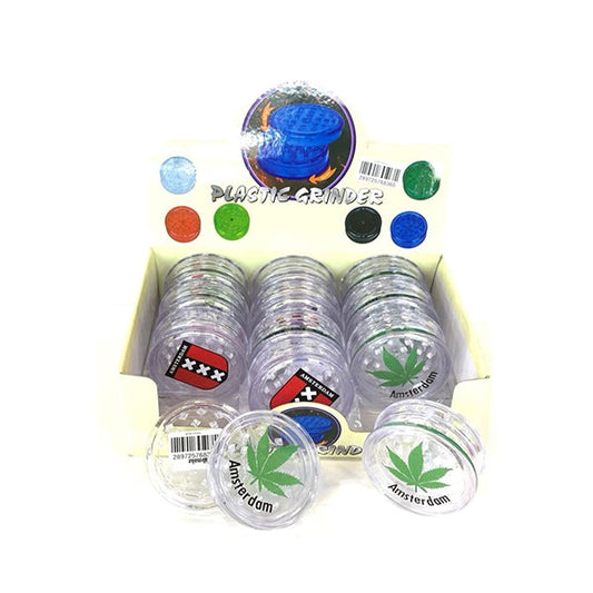 12 x 2 Parts 4Smoke Plastic Grinder - HX033A - Vape Center