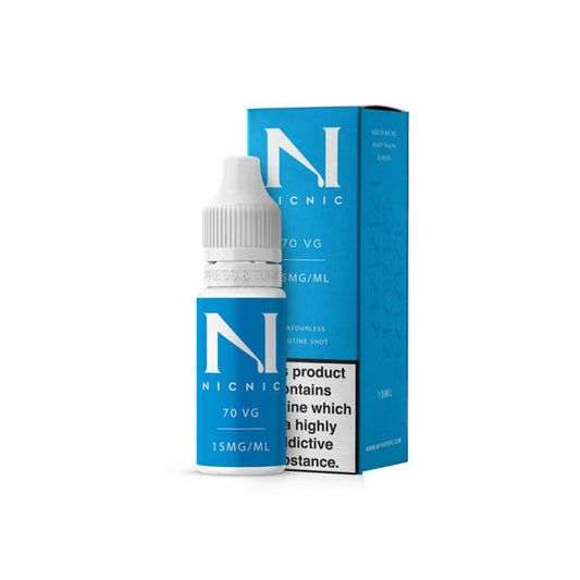 15mg Nic Nic Flavourless Nicotine Shot 10ml 70VG - Vape Center