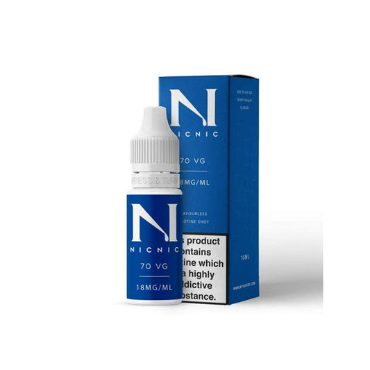 18mg Nic Nic Flavourless Nicotine Shot 10ml 70VG - Vape Center