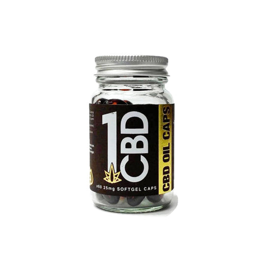 1CBD Soft Gel Capsules 25mg CBD 60 Capsules - Vape Center