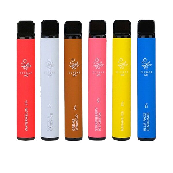 20mg ELF Bar Disposable Vape Pod 600 Puffs - Vape Center