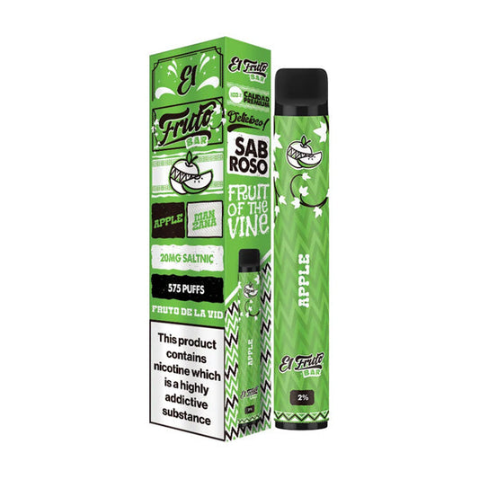 20mg El Fruto Bar Disposable Vape Device 575 Puffs - Vape Center