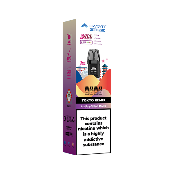 20mg Hayati Remix 2400 Replacement Pods 2400 Puffs - Vape Center