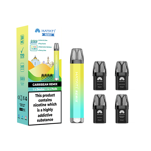 20mg Hayati Remix 4in1 2400 Pod Kit 2400 Puffs - Vape Center