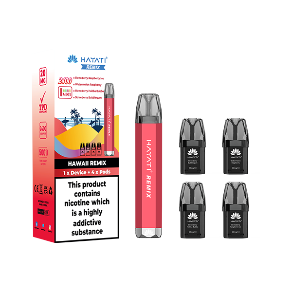 20mg Hayati Remix 4in1 2400 Pod Kit 2400 Puffs - Vape Center