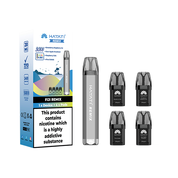 20mg Hayati Remix 4in1 2400 Pod Kit 2400 Puffs - Vape Center