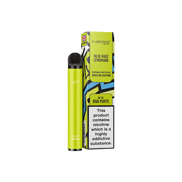 20mg Nerd Bar Disposable Vape Device 650 Puffs - Vape Center