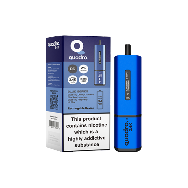 20mg Quadro 2.4K Pod Vape Kit 2400 Puffs - Vape Center