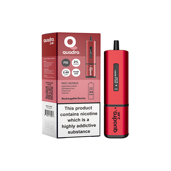 20mg Quadro 2.4K Pod Vape Kit 2400 Puffs - Vape Center