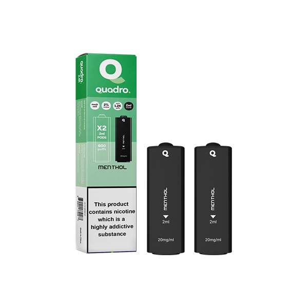 20mg Quadro 2.4k Replacement Pods - 2ml - Vape Center