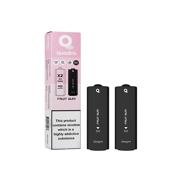 20mg Quadro 2.4k Replacement Pods - 2ml - Vape Center