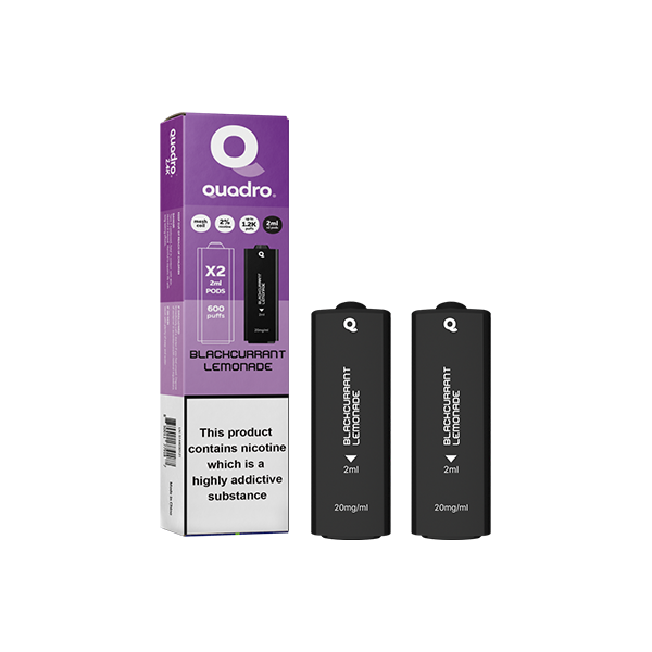 20mg Quadro 2.4k Replacement Pods - 2ml - Vape Center