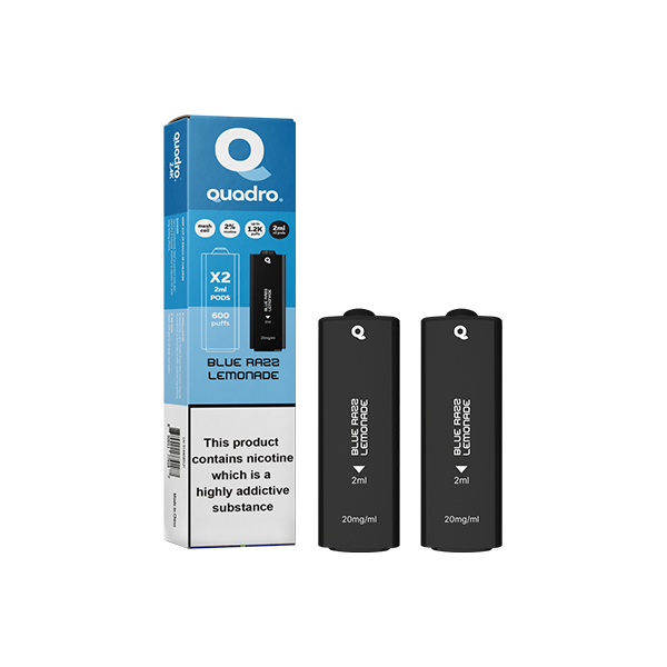 20mg Quadro 2.4k Replacement Pods - 2ml - Vape Center