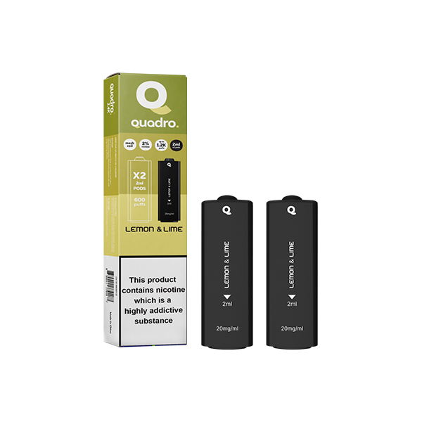 20mg Quadro 2.4k Replacement Pods - 2ml - Vape Center