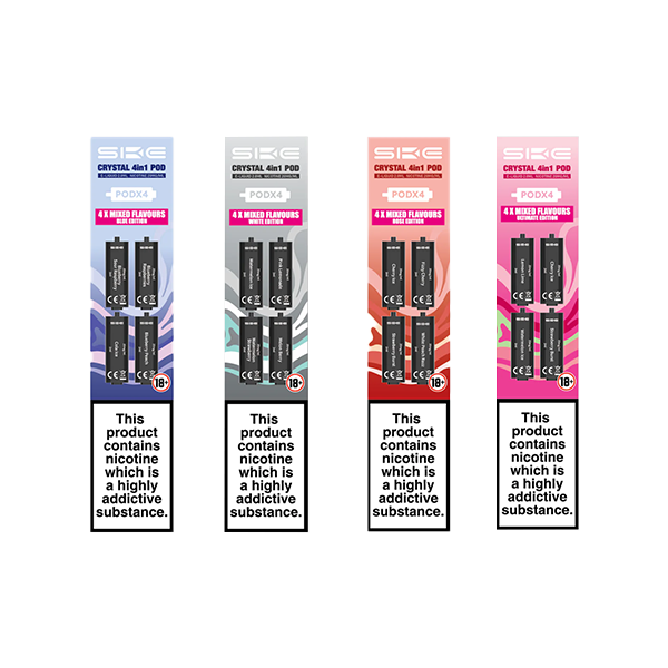 20mg SKE Crystal 4in1 2400 Replacement Pods 2400 Puffs - Vape Center