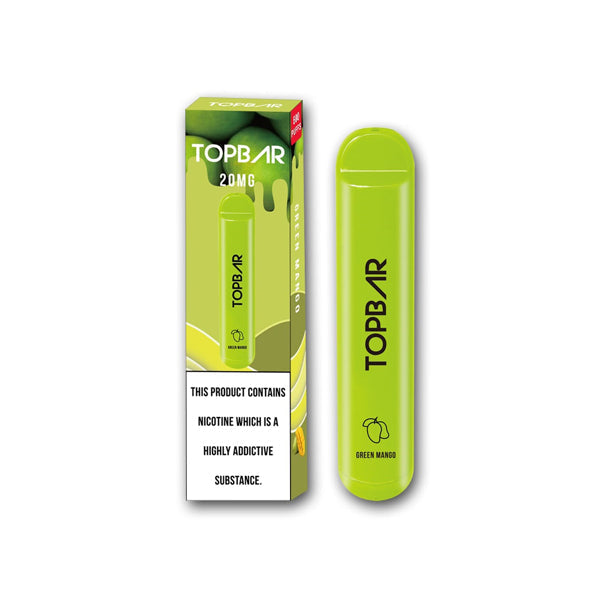 20mg Top Bar Disposable Vape Pod 600 Puffs - Vape Center