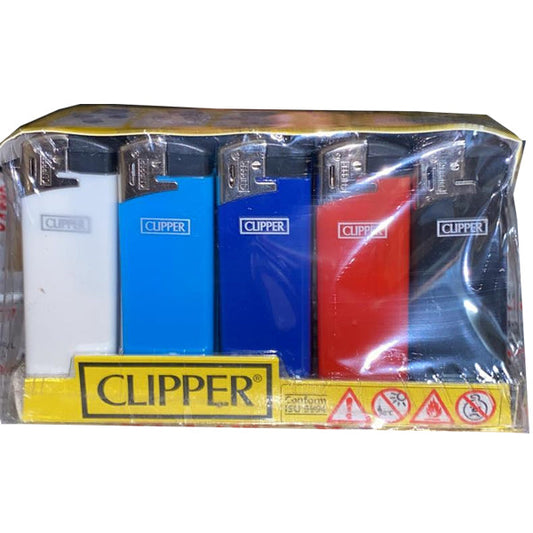 25 Clipper Flat Fit Translucent Electronic Lighters - TK21R - Vape Center