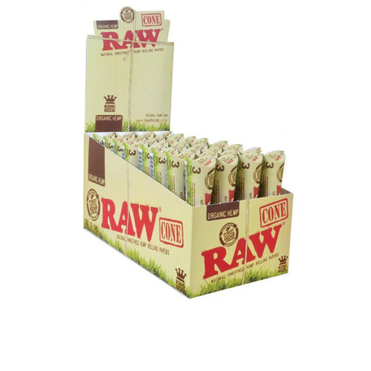 3 x 32 RAW Organic Hemp King Sized Pre-Rolled Cones - Vape Center