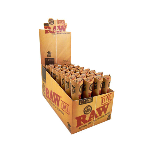 3 x 32 Raw Classic King Size Cones - Vape Center