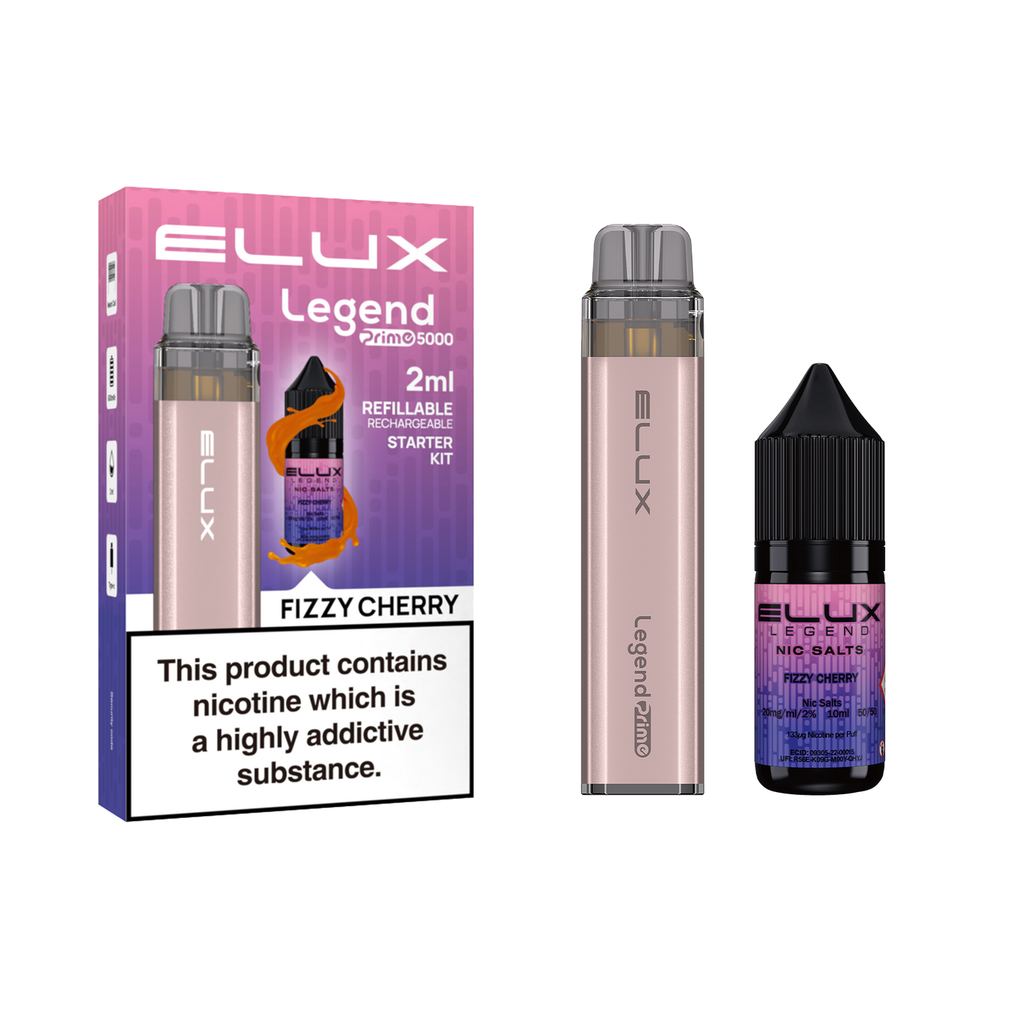 Elux Legend Prime 5000 Refillable Pod Kit + 1x20mg Nic Salt 10ml