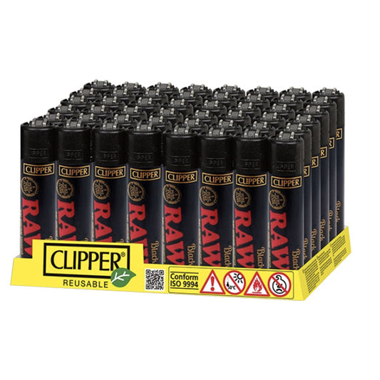 48 Clipper RAW Printed Refillable Lighters - Vape Center