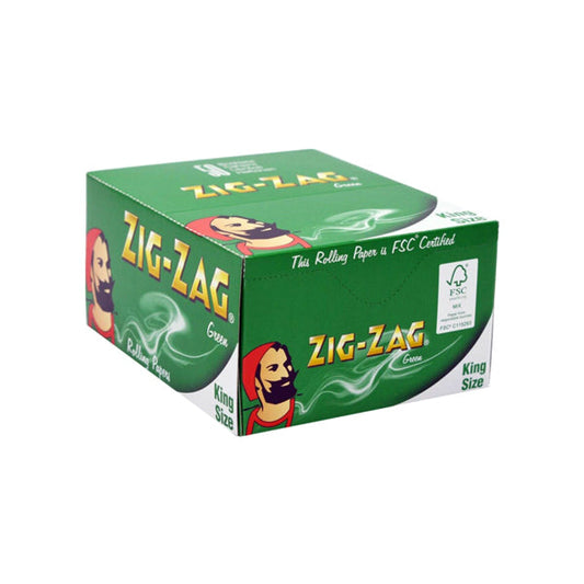 50 Zig-Zag Green King Size Rolling Papers - Vape Center