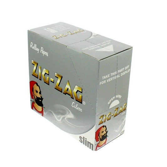 50 Zig-Zag Silver King Size Slim Rolling Papers - Vape Center