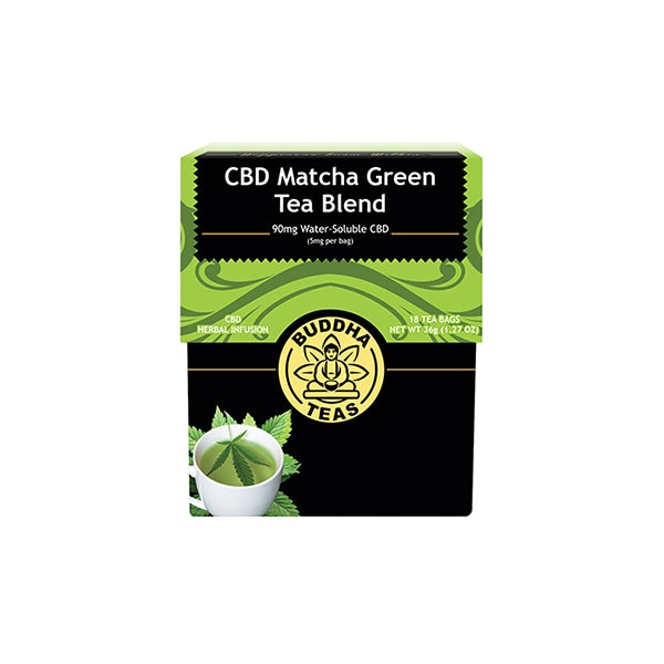 Buddha Teas 5mg CBD Tea Bags - Matcha Green Tea Blend - Vape Center