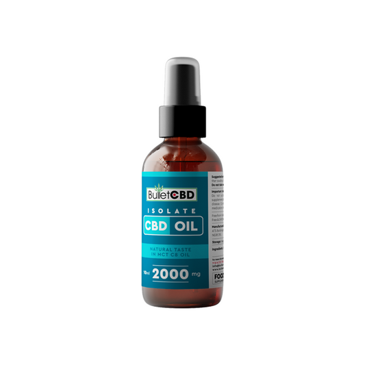 Bullet CBD 2000mg Pure CBD Isolate MCT Oil Spray - 10ml - Vape Center