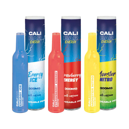 CALI BAR ENERGY with Caffeine Full Spectrum 300mg CBD Vape Disposable - Vape Center