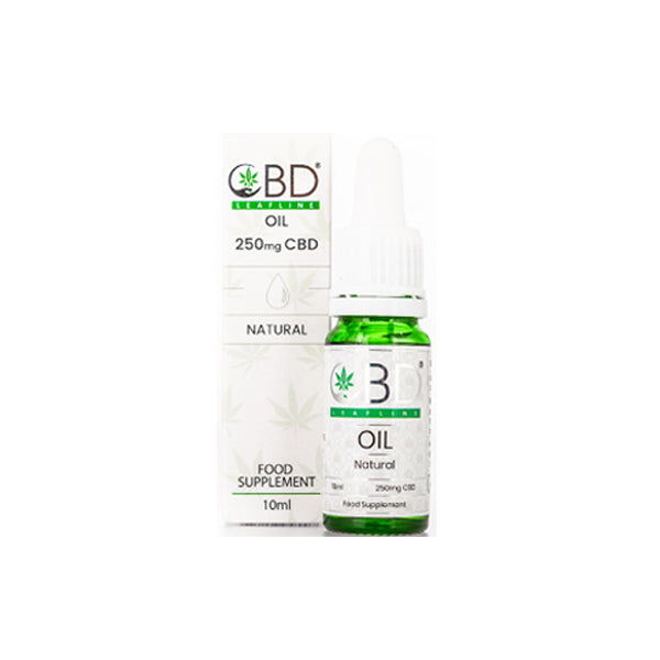 CBD Leafline 250mg CBD Food Supplement Oil 10ml - Vape Center