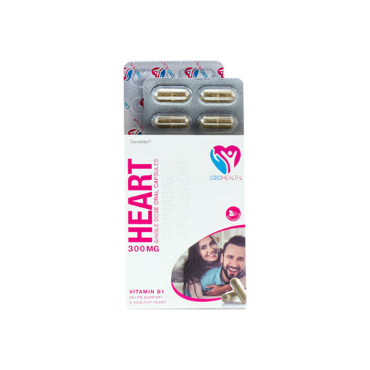 CBD by British Cannabis 300mg CBD Oral Capsules 30 Caps - Heart - Vape Center