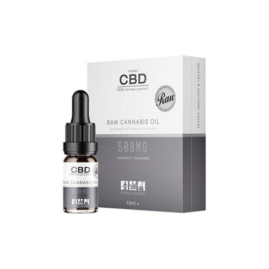 CBD by British Cannabis 500mg CBD Raw Cannabis Oil Drops 10ml - Vape Center