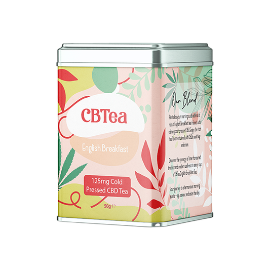 CBTea 125mg Cold Pressed Full Spectrum CBD English Breakfast 50g - Vape Center