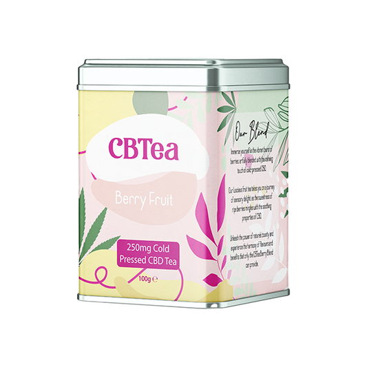 CBTea 250mg Cold Pressed Full Spectrum CBD Berry Fruit - 100g - Vape Center