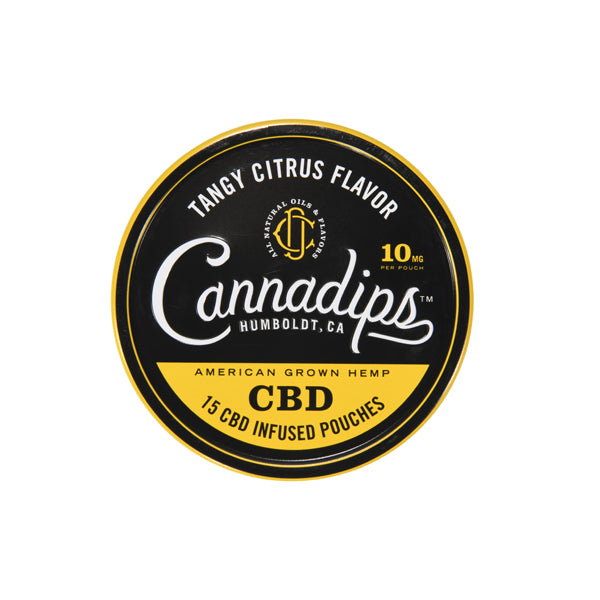 Cannadips 150mg CBD Snus Pouches - Tangy Citrus - Vape Center