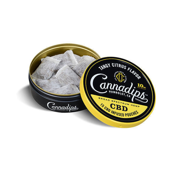 Cannadips 150mg CBD Snus Pouches - Tangy Citrus - Vape Center