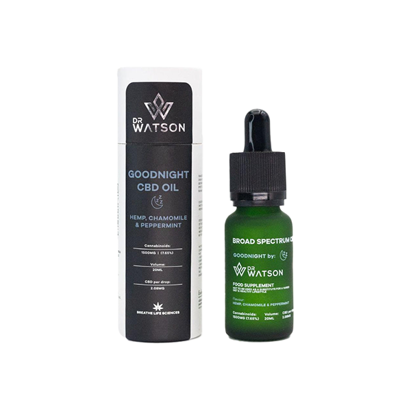 Dr Watson 1500mg Broad-Spectrum Goodnight CBD Oil 20ml - Vape Center