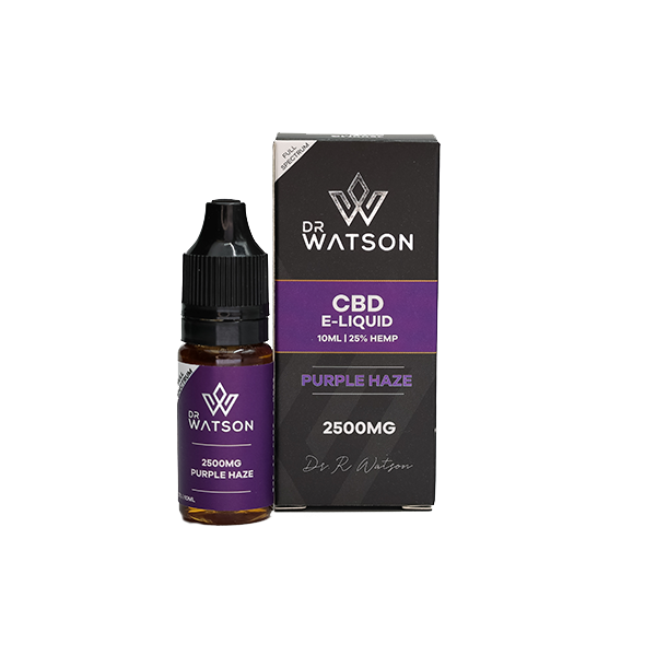 Dr Watson 2500mg CBD Purple Haze E-Liquid - 10ml - Vape Center