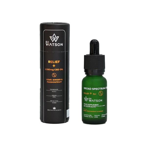 Dr Watson 3000mg Broad-Spectrum Relief CBD Oil 20ml - Vape Center