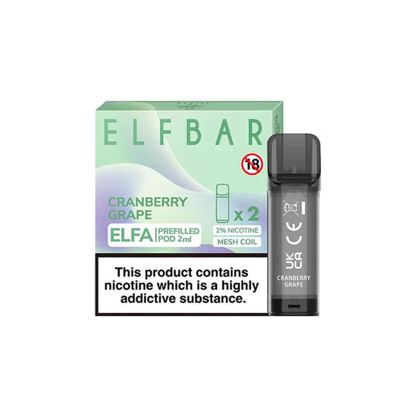 ELF Bar ELFA 20mg Replacement Prefilled Pods 2ml - Vape Center