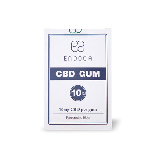 Endoca 100mg CBD Peppermint Chewing Gum - 10 Pcs - Vape Center