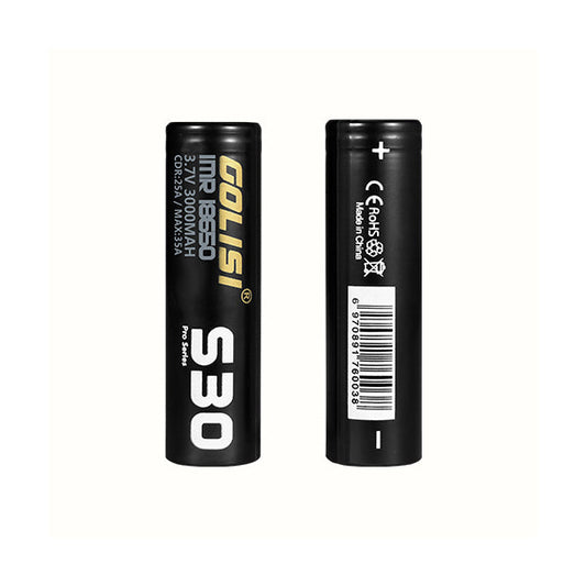 Golisi S30 18650 Battery 3000mAh 25A - Vape Center